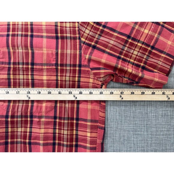 Vintage Eddie Bauer Button Down Men's Large Plaid Pocket 100% Cotton - Picture 4 of 16